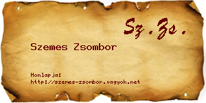 Szemes Zsombor névjegykártya